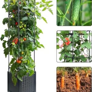 LINZINAR Plant Stand 4 Tier 5 Potted Indoor Plant Shelf Multiple Stands for Garden Corner Balcony Living Room (4 Tier 5 Potted, Black)
